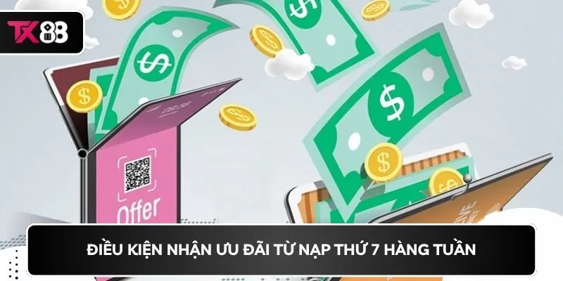 Điều kiện nhận ưu đãi từ nạp thứ 7 hàng tuần